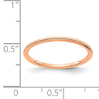 14K Rose Gold 1.2mm Milgrain Stackable Band