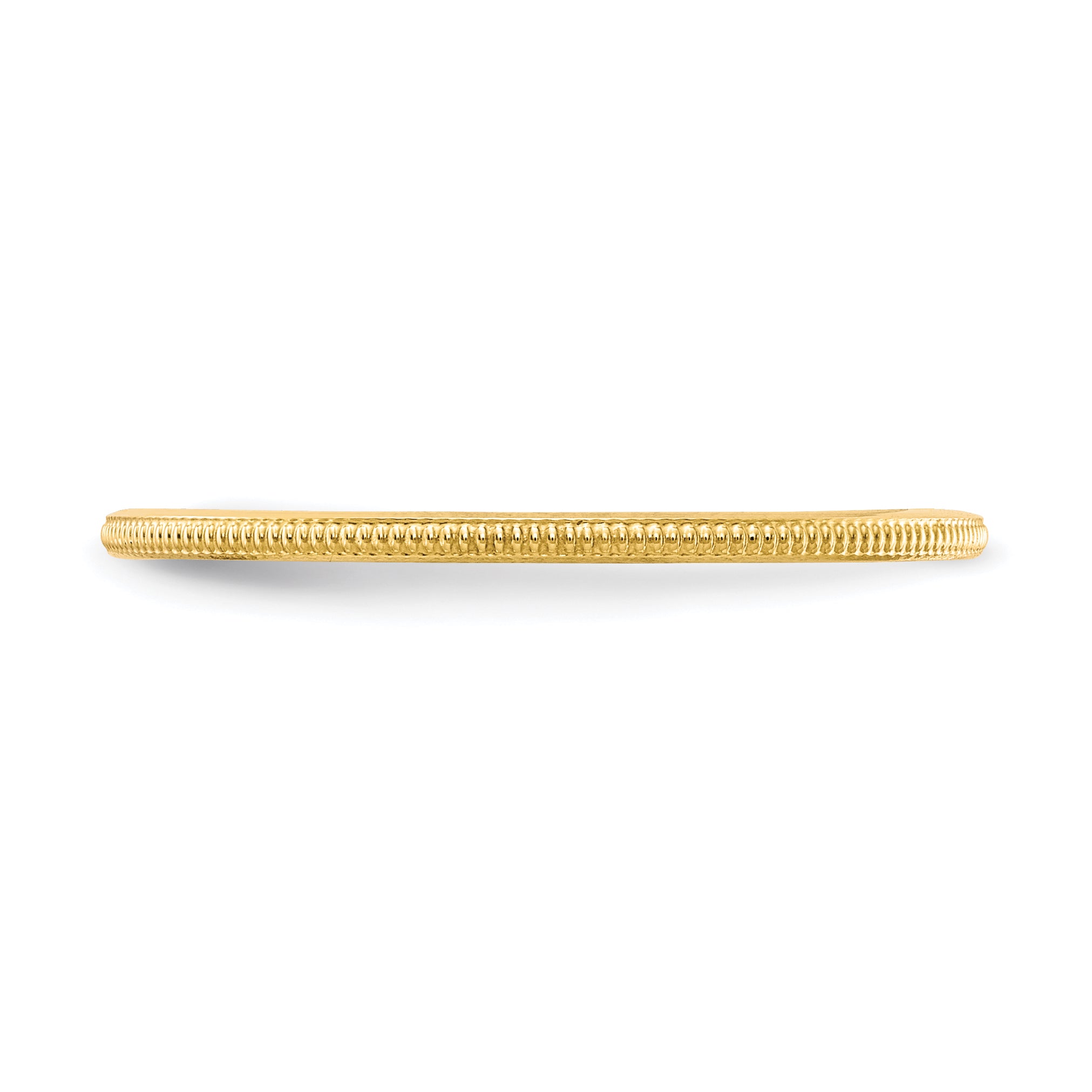 14K Yellow Gold 1.2mm Milgrain Stackable Band