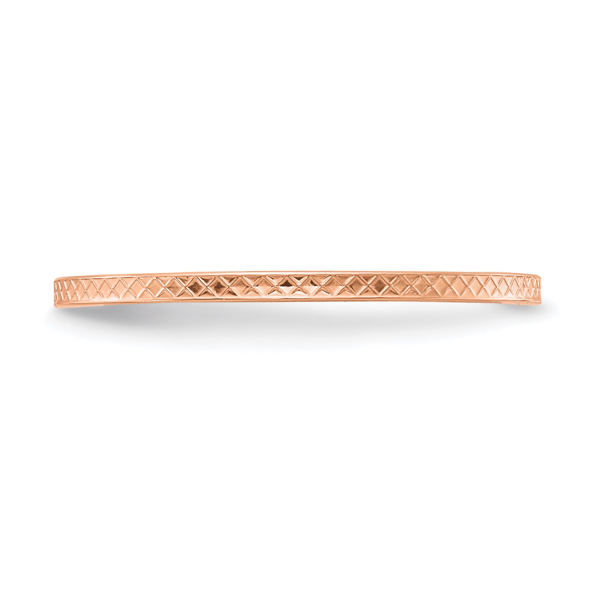14K Rose Gold 1.2mm CriSterling Silver-CroSterling Silver Pattern Stackable Band