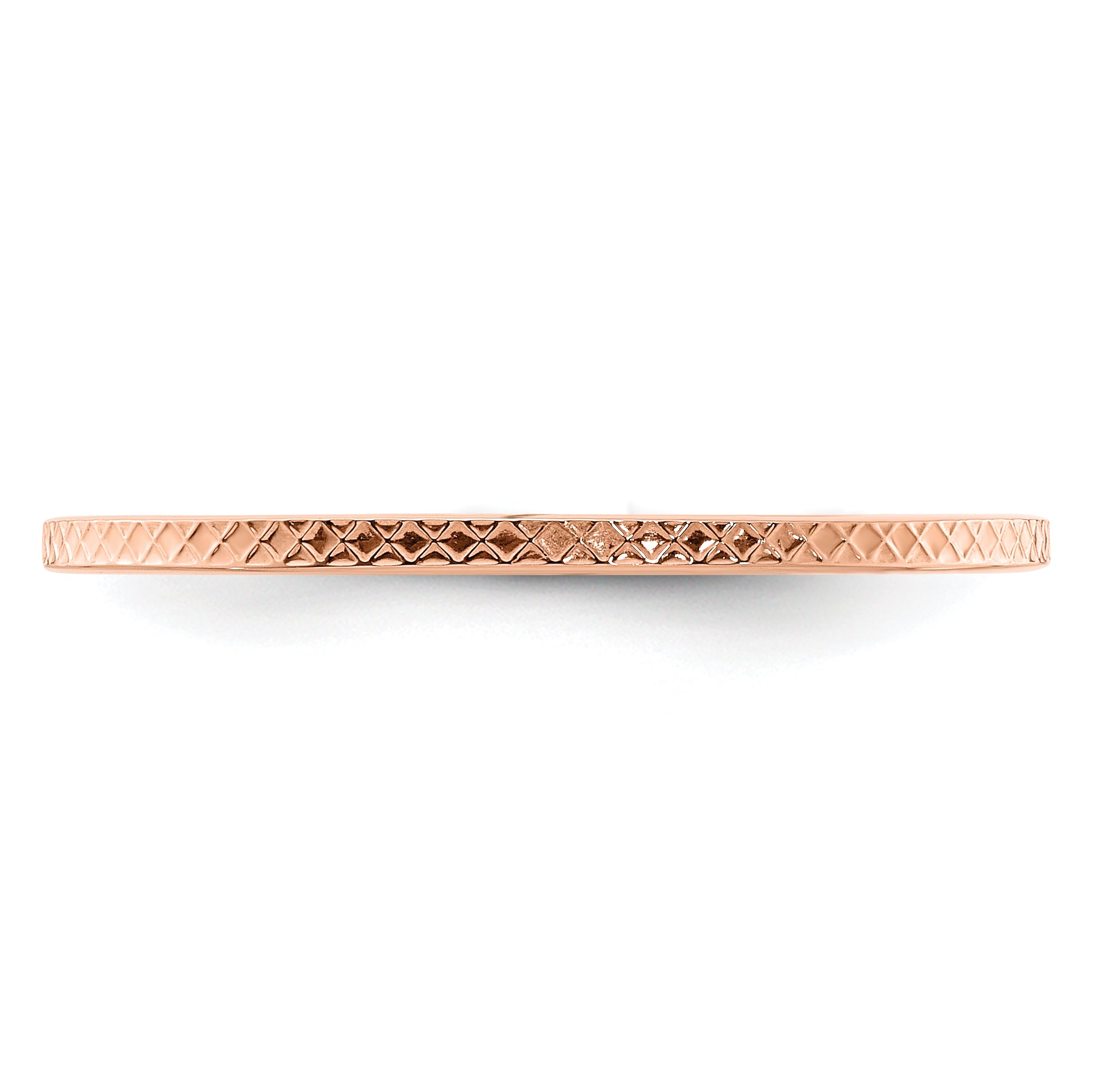 14K Rose Gold 1.2mm CriSterling Silver-CroSterling Silver Pattern Stackable Band