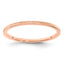 14K Rose Gold 1.2mm CriSterling Silver-CroSterling Silver Pattern Stackable Band