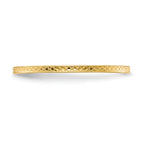 14K Yellow Gold 1.2mm CriSterling Silver-CroSterling Silver Pattern Stackable Band
