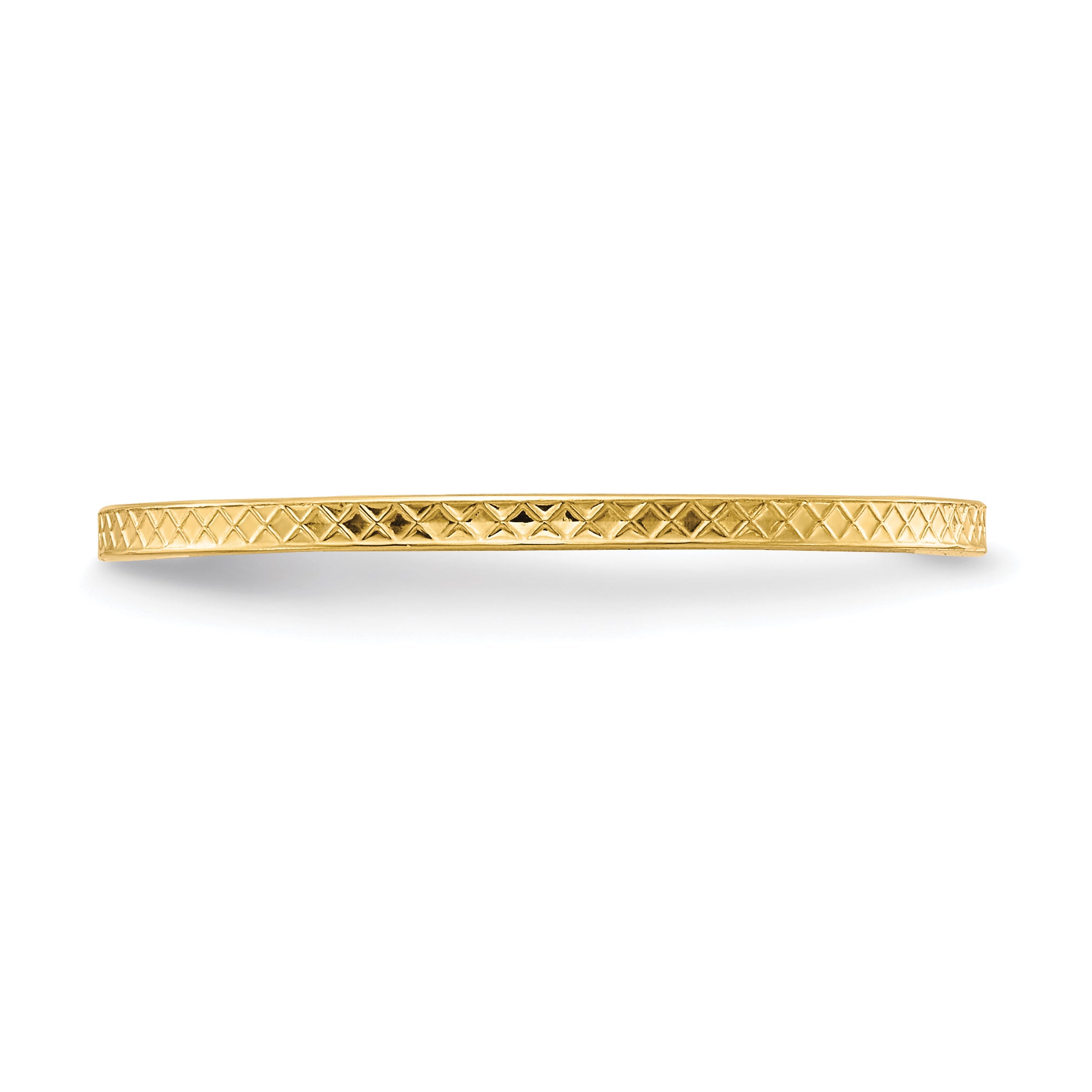 14K Yellow Gold 1.2mm CriSterling Silver-CroSterling Silver Pattern Stackable Band