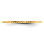 14K Yellow Gold 1.2mm CriSterling Silver-CroSterling Silver Pattern Stackable Band