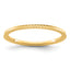 14K Yellow Gold 1.2mm CriSterling Silver-CroSterling Silver Pattern Stackable Band