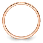 14K Rose Gold 1.2mm Twisted Wire Pattern Stackable Band
