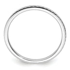 14K White Gold 1.2mm Twisted Wire Pattern Stackable Band