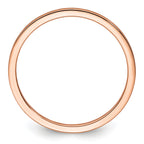 14K Rose Gold 1.2mm Flat Satin Stackable Band