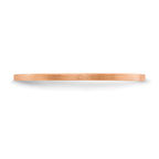 14K Rose Gold 1.2mm Flat Satin Stackable Band