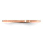 14K Rose Gold 1.2mm Flat Satin Stackable Band