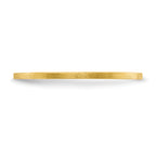 14K Yellow Gold 1.2mm Flat Satin Stackable Band