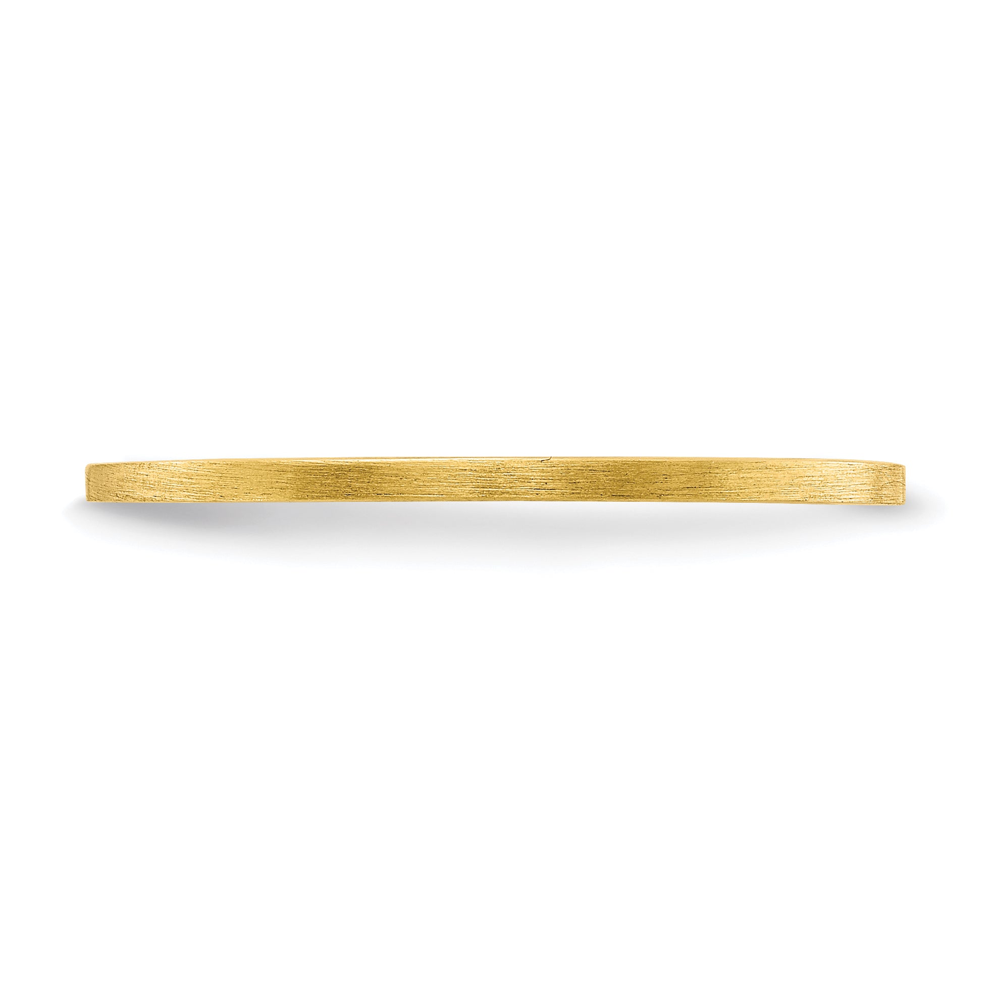 14K Yellow Gold 1.2mm Flat Satin Stackable Band
