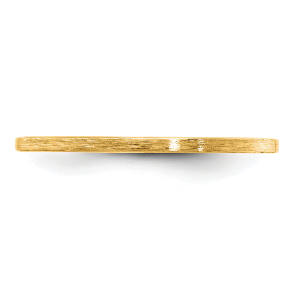 14K Yellow Gold 1.2mm Flat Satin Stackable Band