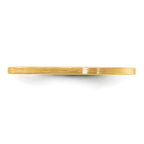 14K Yellow Gold 1.2mm Flat Satin Stackable Band