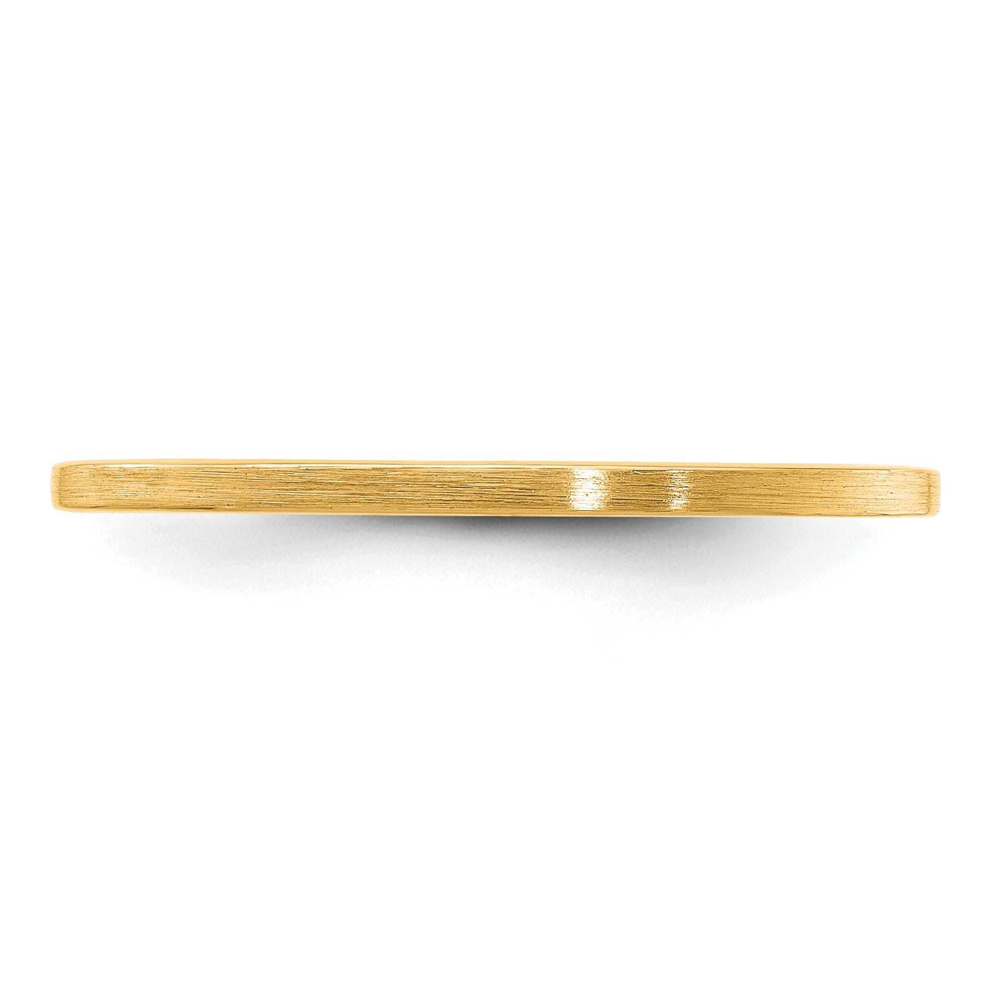 14K Yellow Gold 1.2mm Flat Satin Stackable Band