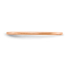 14K Rose Gold 1.2mm Half Round Satin Stackable Band