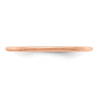 14K Rose Gold 1.2mm Half Round Satin Stackable Band