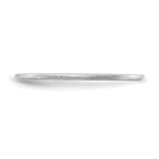 14K White Gold 1.2mm Half Round Satin Stackable Band