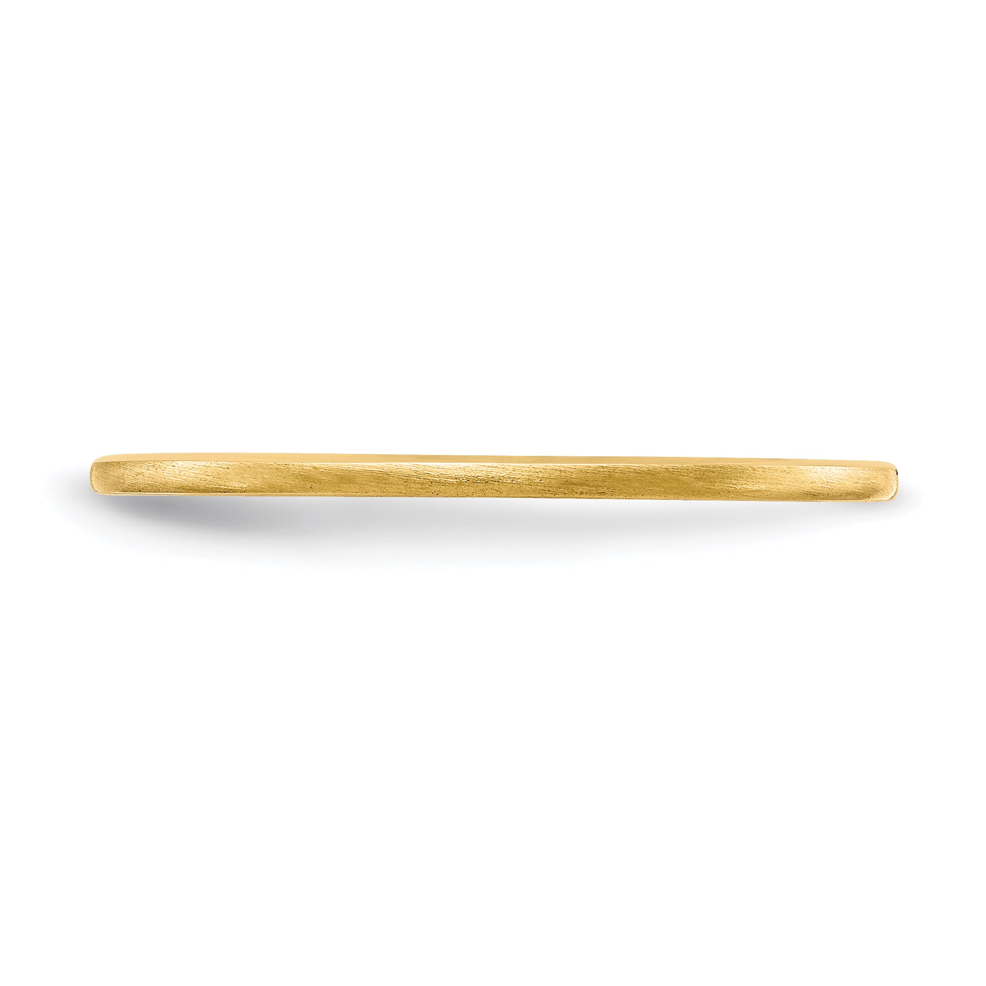 14K Yellow Gold 1.2mm Half Round Satin Stackable Band