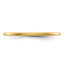 14K Yellow Gold 1.2mm Half Round Satin Stackable Band