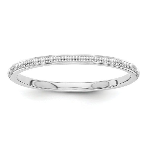 Stackable Band in 10K White Gold, 1.5mm Textured, Size 6–6.5 - Sophia Jewelers