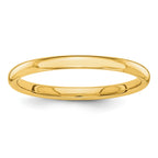 14k Polished 2mm Stackable Band