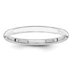 14k White Gold Polished 2mm Stackable Band