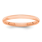 14k Rose Gold Polished 2mm Stackable Band