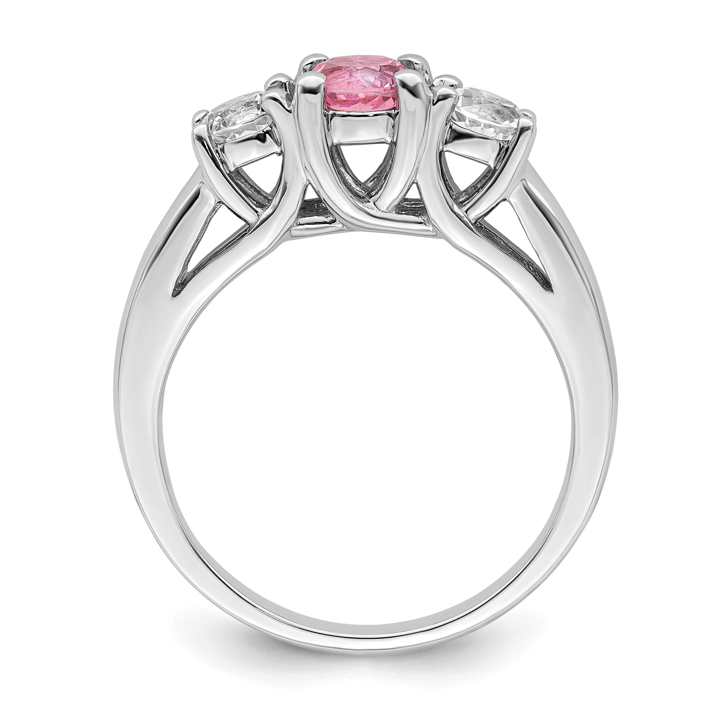 Pink & White Topaz Pamela Ring in Sterling Silver Secondary image