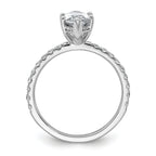 14k White Gold 2 5/8 carat Certified Lab Grown Diamond VS/SI+ G+ Marquise Complete Solitaire with Flair Engagement Ring