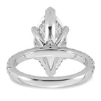 14k White Gold 4 5/8 carat Certified Lab Grown Diamond VS+ F+ Marquise Complete Solitaire with Flair Engagement Ring