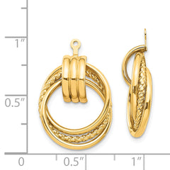 14k Polished Fancy Earring Jackets
