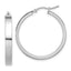14K White Gold Polished Hoop Earring