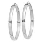 14K White Gold Polished Hoop Earring