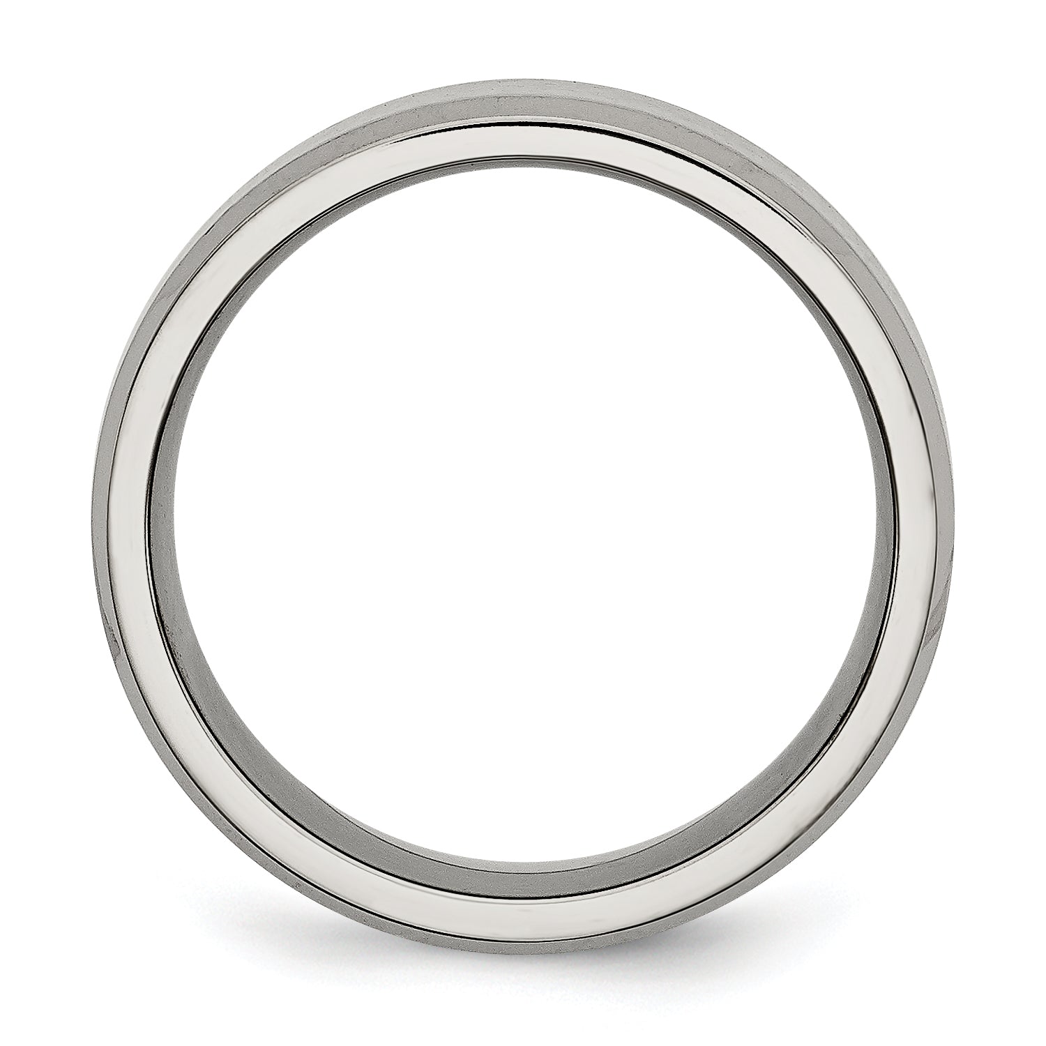 Beveled Edge Wedding Band in Titanium, 8mm Secondary image