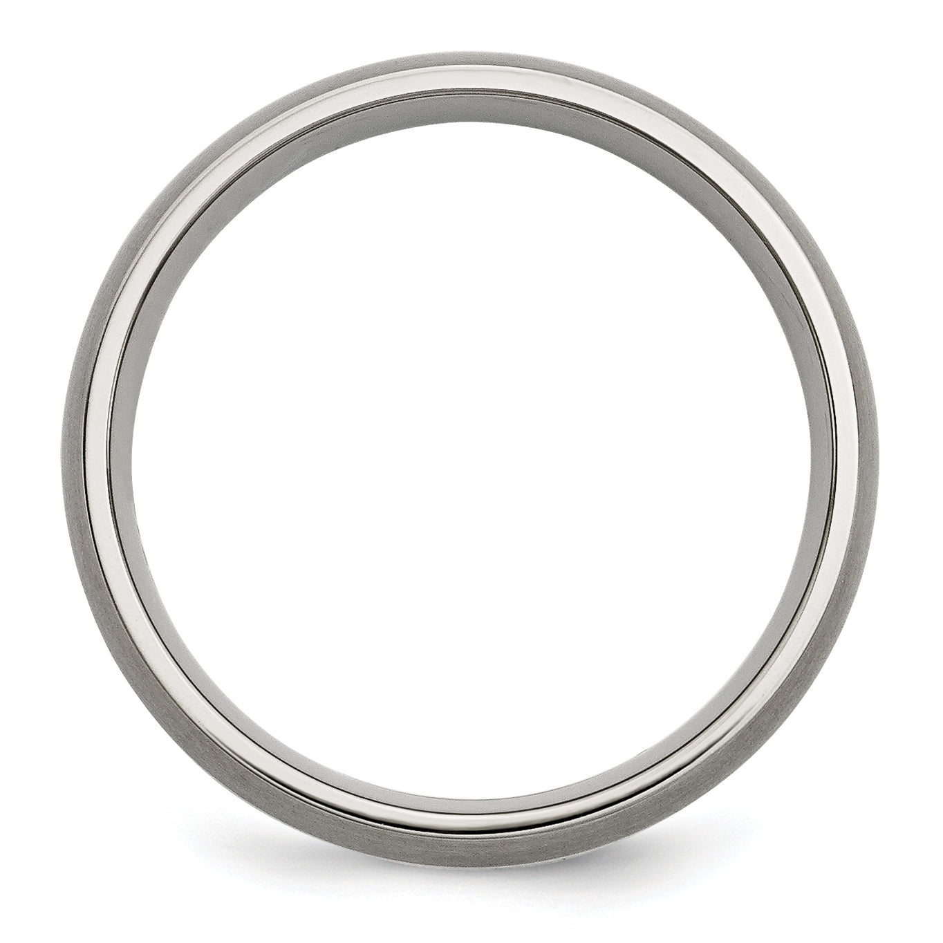 Inlay Wedding Band in Titanium & Sterling Silver, 6mm Secondary image