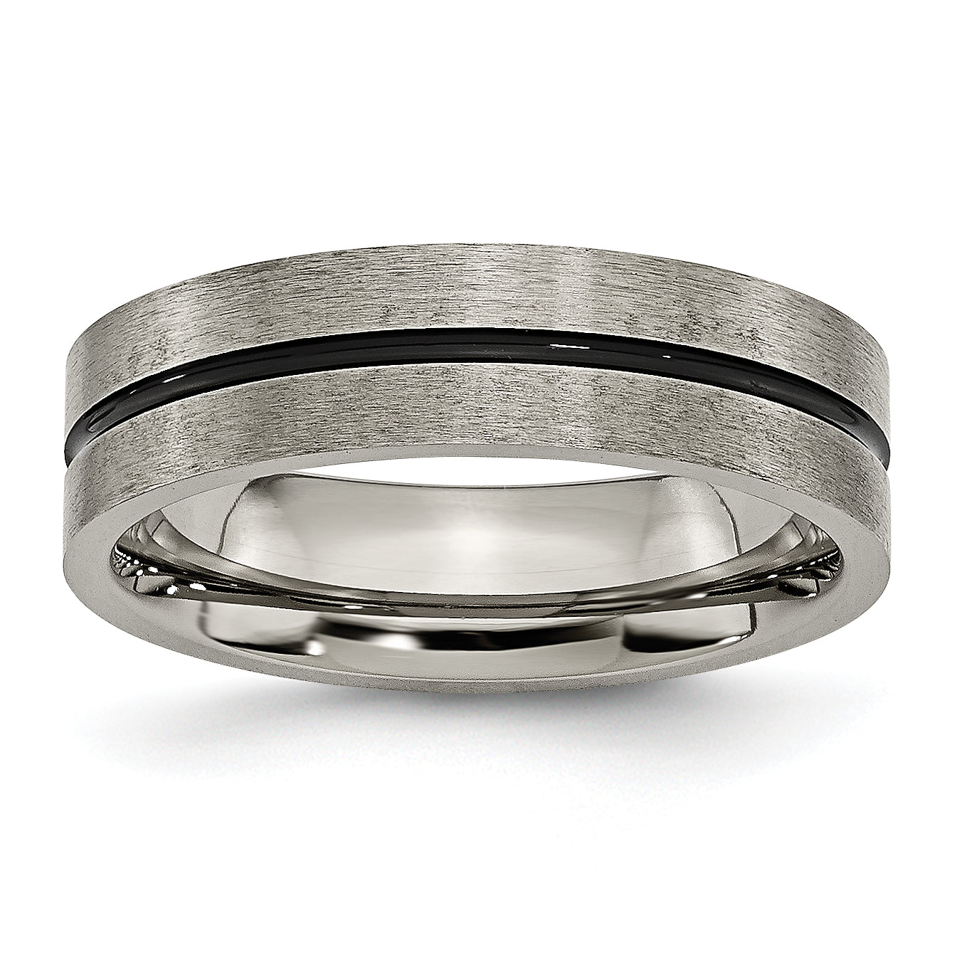 Titanium Black Enamel 6mm Brushed Band Main image