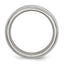 Chisel Titanium Brushed and Polished 6mm Grooved Edge Band
