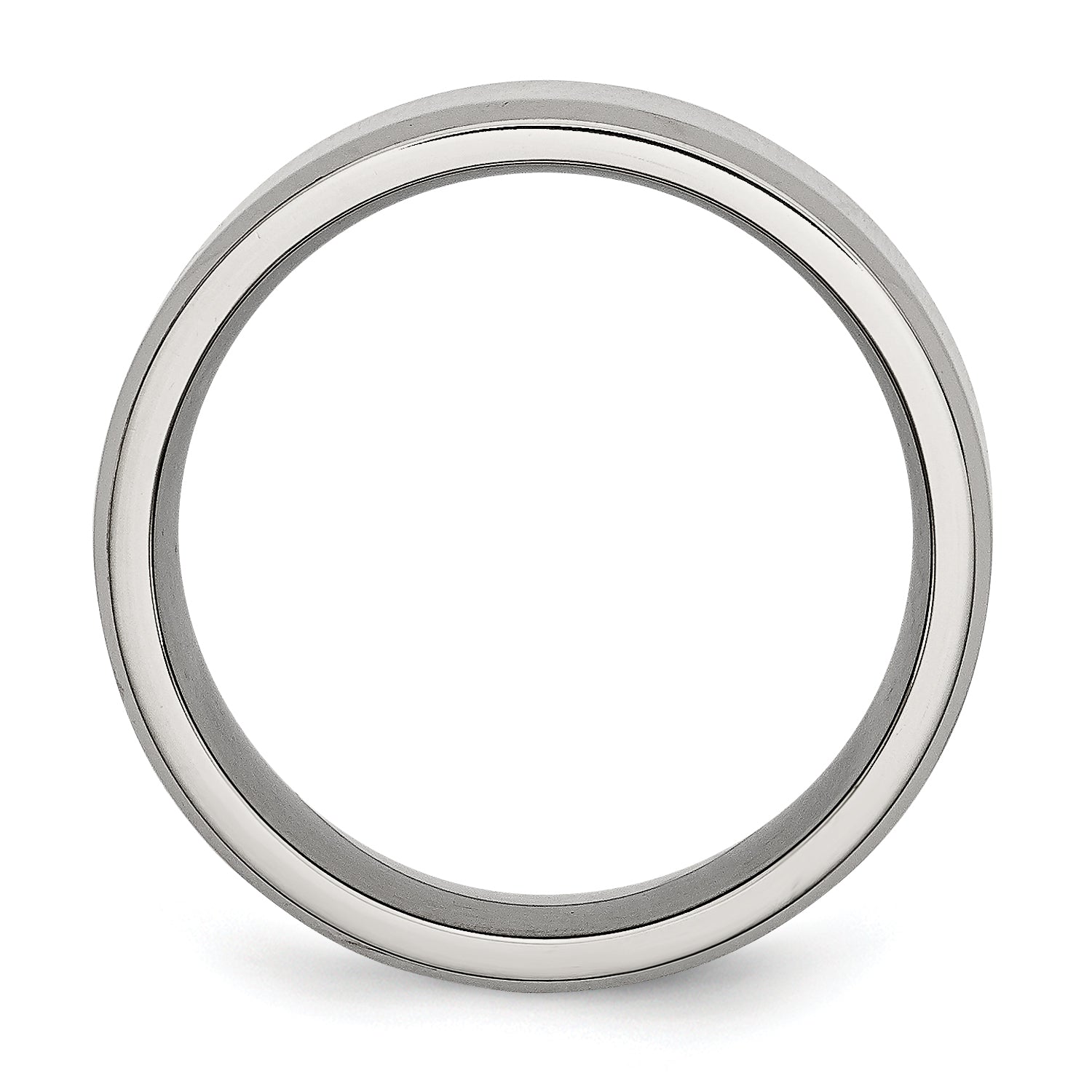 Chisel Titanium Polished 8mm Beveled Edge Band Main image