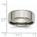 Chisel Titanium Polished 8mm Beveled Edge Band