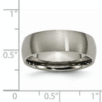 Chisel Titanium Brushed 7mm Half Round Band