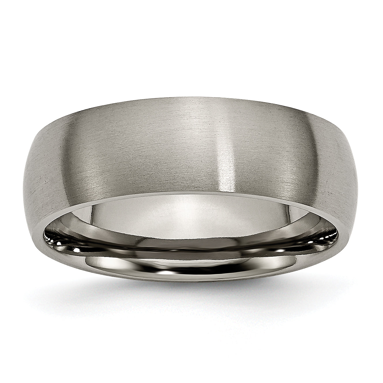 Chisel Titanium Brushed 7mm Half Round Band Main image