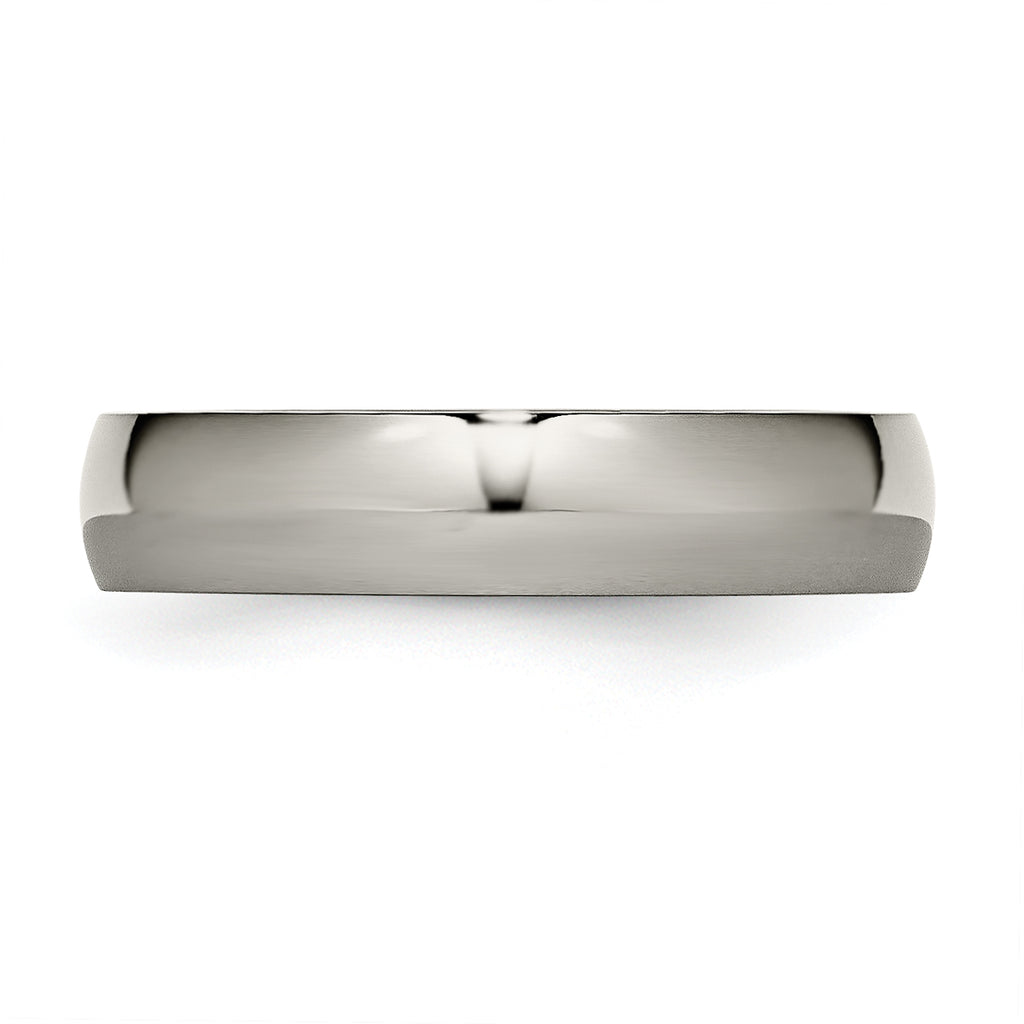 Chisel Titanium Polished 5mm Half Round Band