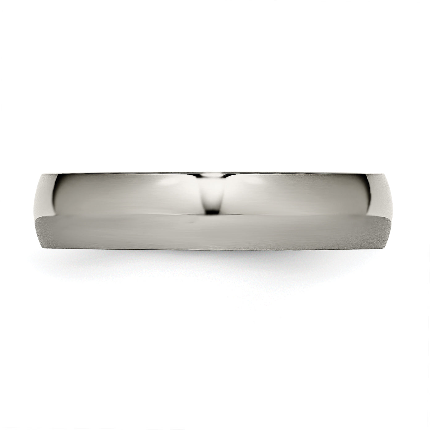 Chisel Titanium Polished 5mm Half Round Band