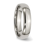 Chisel Titanium Polished 5mm Half Round Band