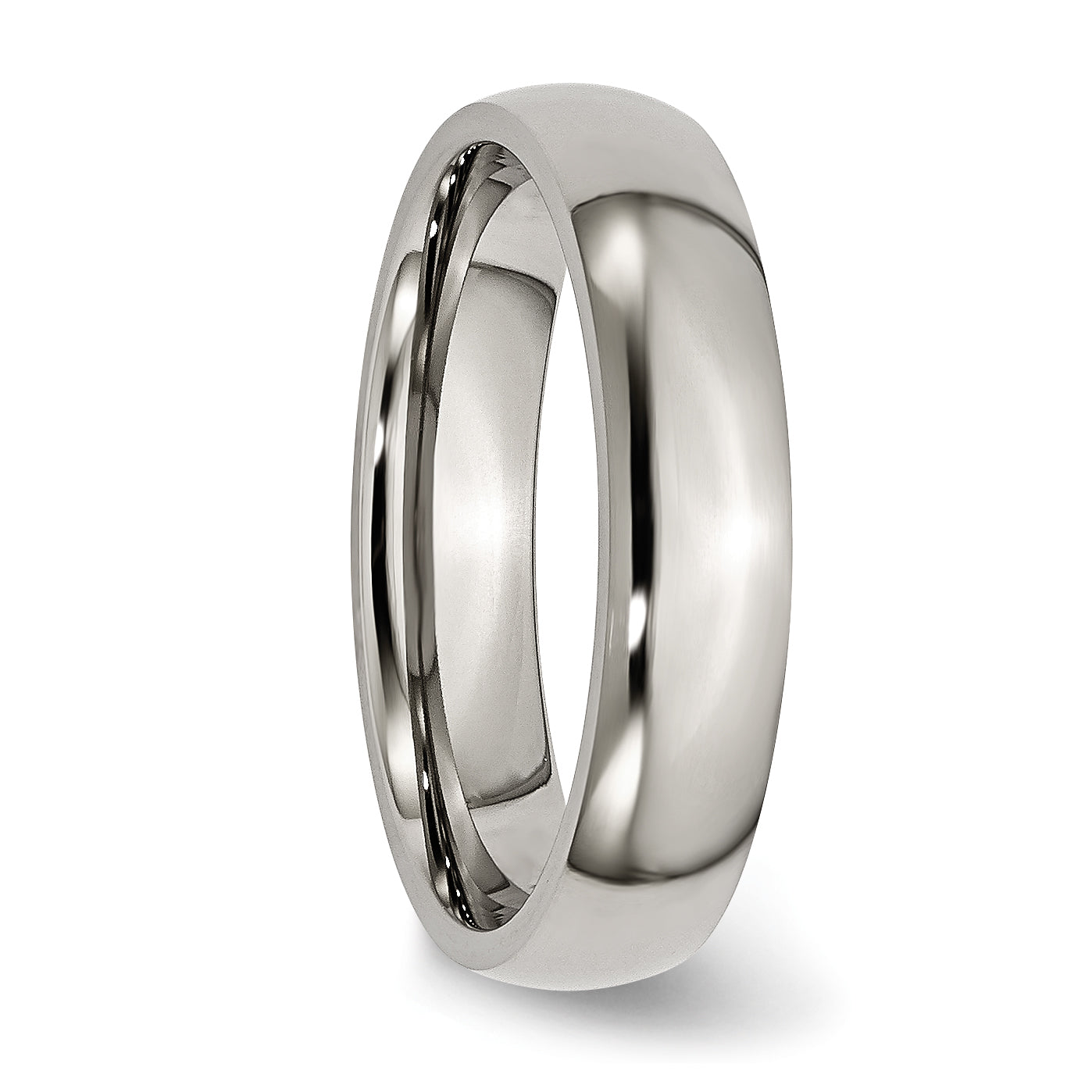 Chisel Titanium Polished 5mm Half Round Band