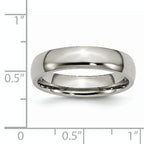 Chisel Titanium Polished 5mm Half Round Band