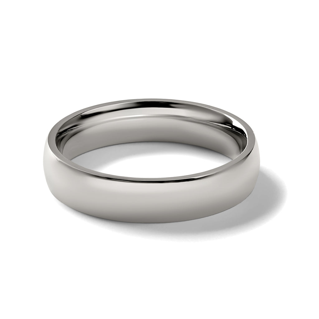 Chisel Titanium Polished 5mm Half Round Band