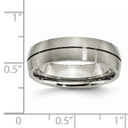 Chisel Titanium Satin 6mm Grooved Band