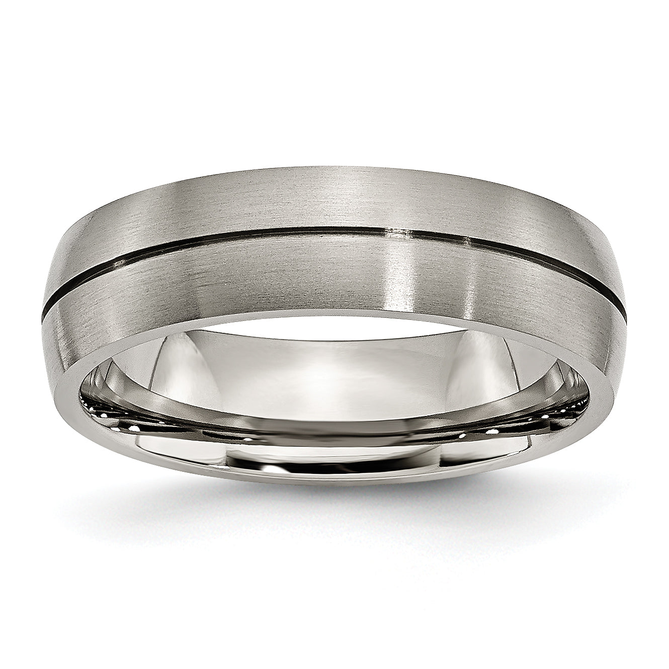 Chisel Titanium Satin 6mm Grooved Band Main image